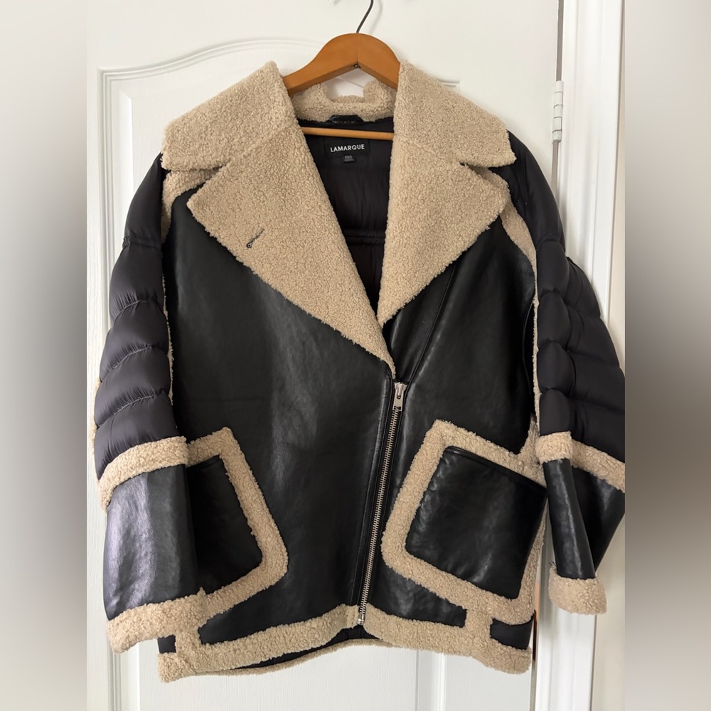 Lamarque Lisa Oversized Mixed Media Cocoon Jacket